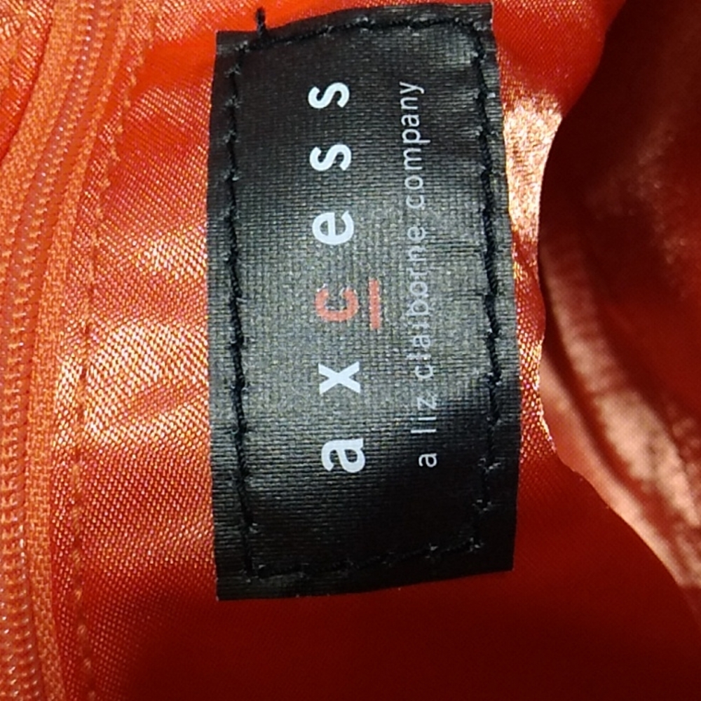 (#31) SALE! NWT Axcess Liz Claiborne Venice Beach Tangerine Linen Blend Bag - Picture 14 of 16